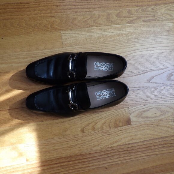 Salvatore Ferragamo"Benford"black men's loafers size 9 2E - Picture 4 of 13